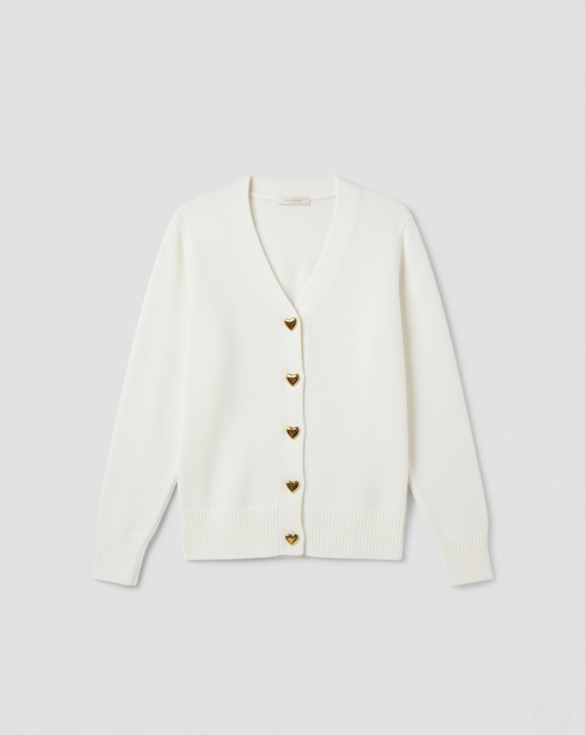 Cardigan in Lana con Bottoni a Cuore