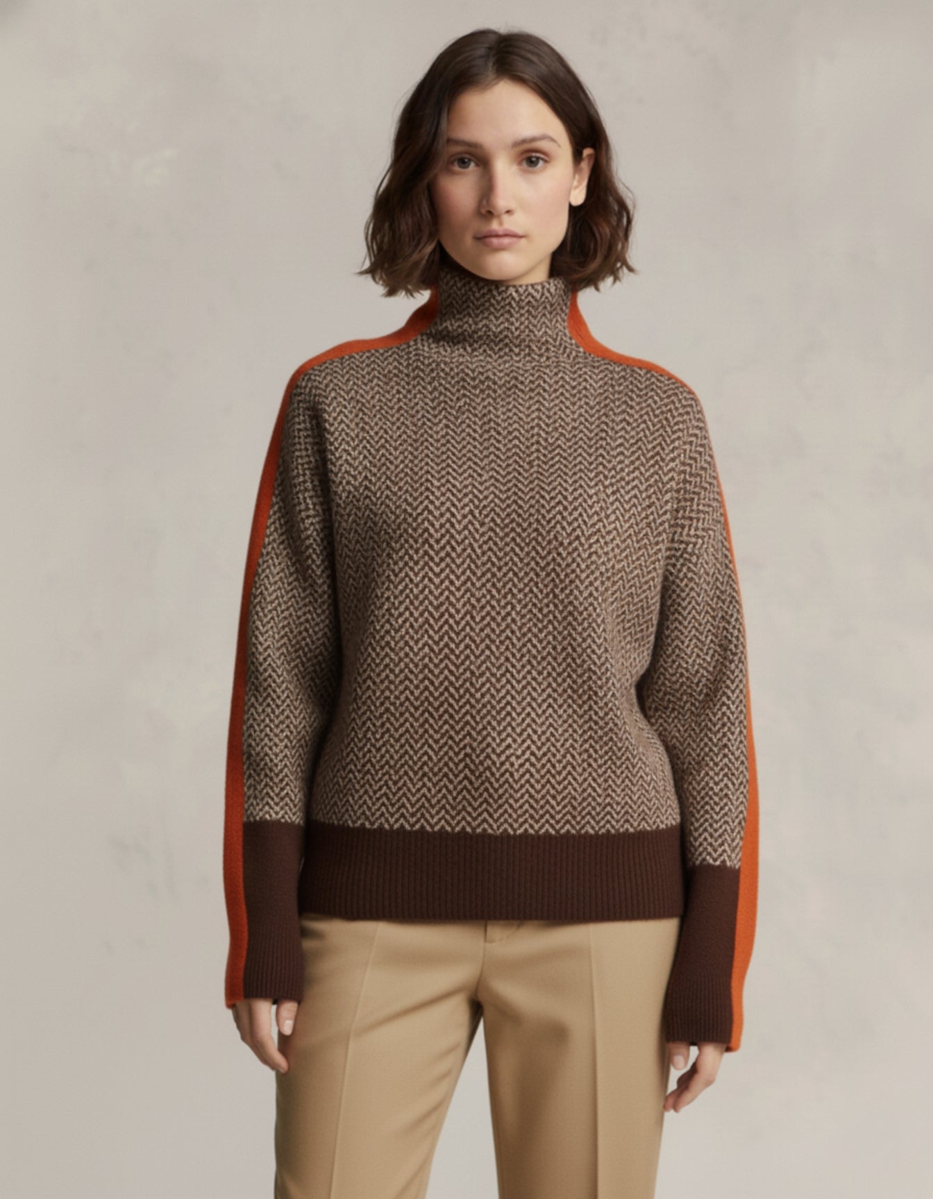 Dolcevita a Spina di Pesce in Lana