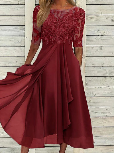 Taryn® | Abito midi in pizzo elegante