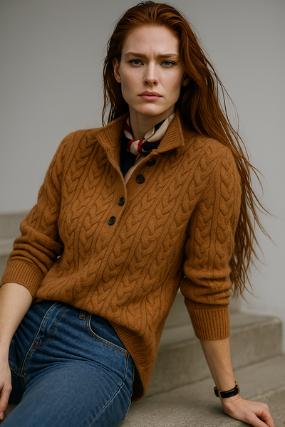 Chiara Valli – Maglione in Lana e Cashmere a Treccia