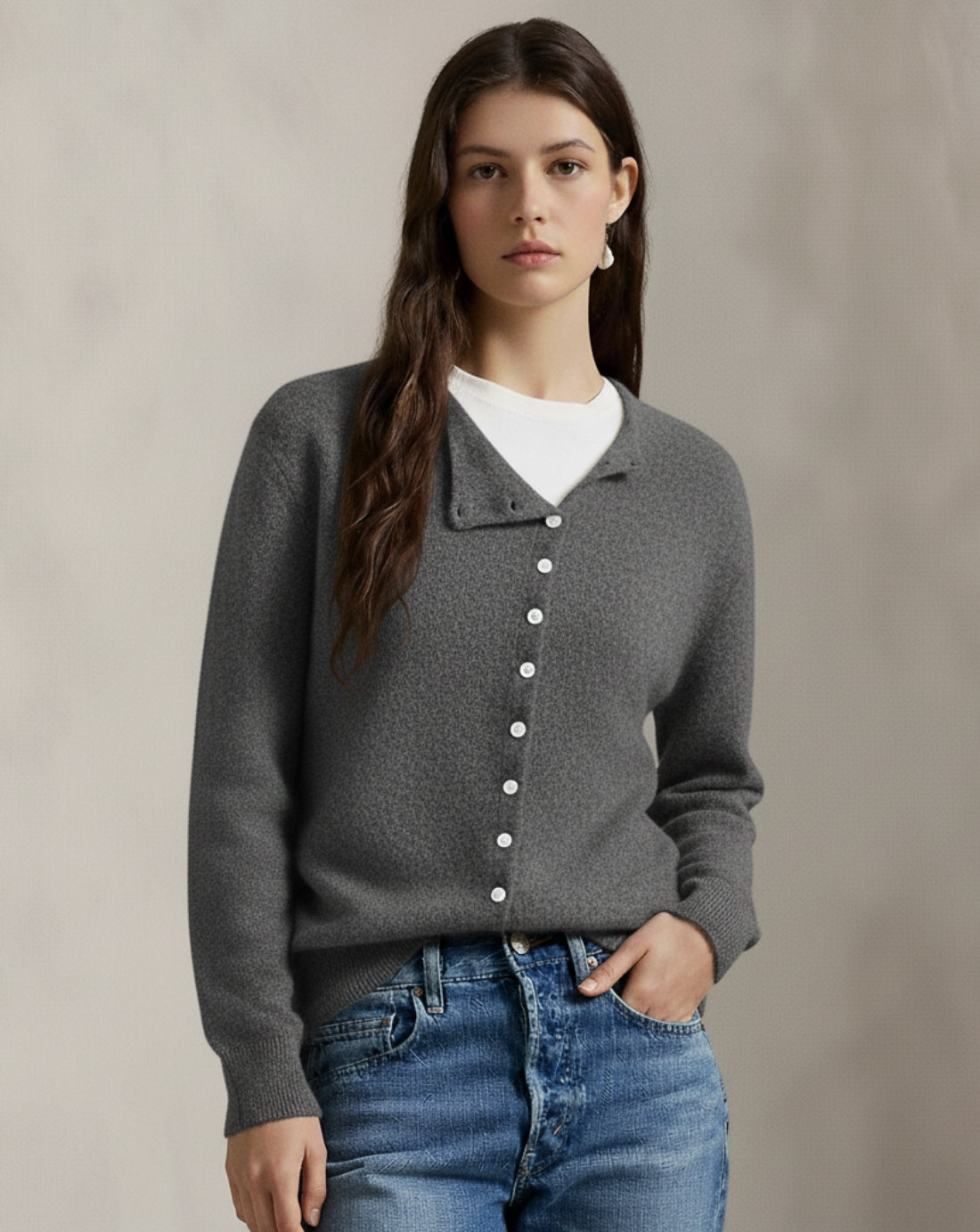 Giulia Moretti – Maglia in Lana Raffinata con Bottoni