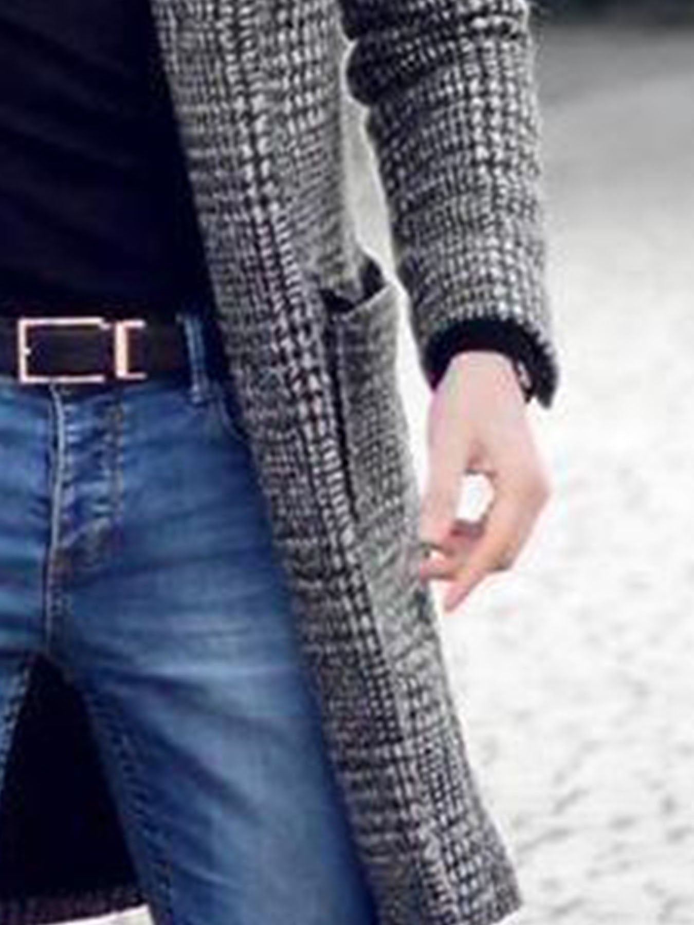 Adrien | Cappotto lungo a quadri