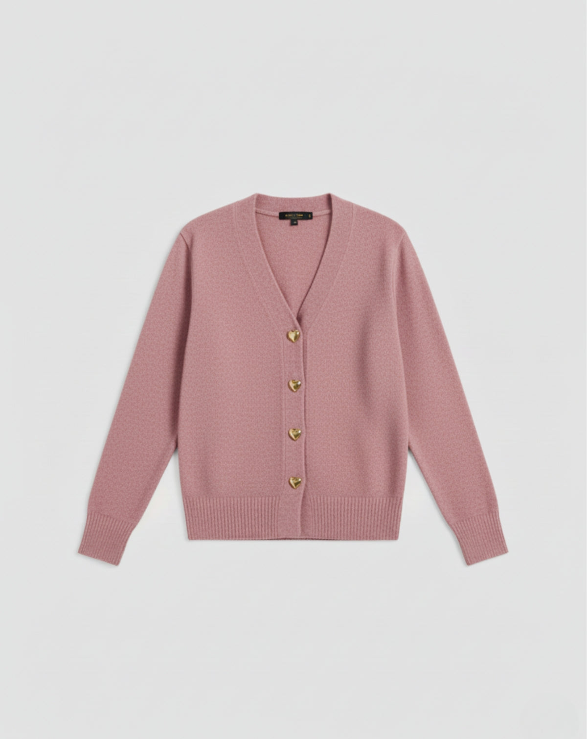 Cardigan in Lana con Bottoni a Cuore