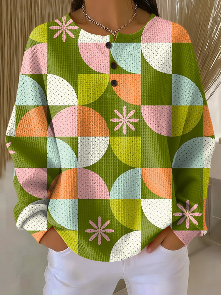 Saga | Maglione con Motivo Astratto a Riquadri