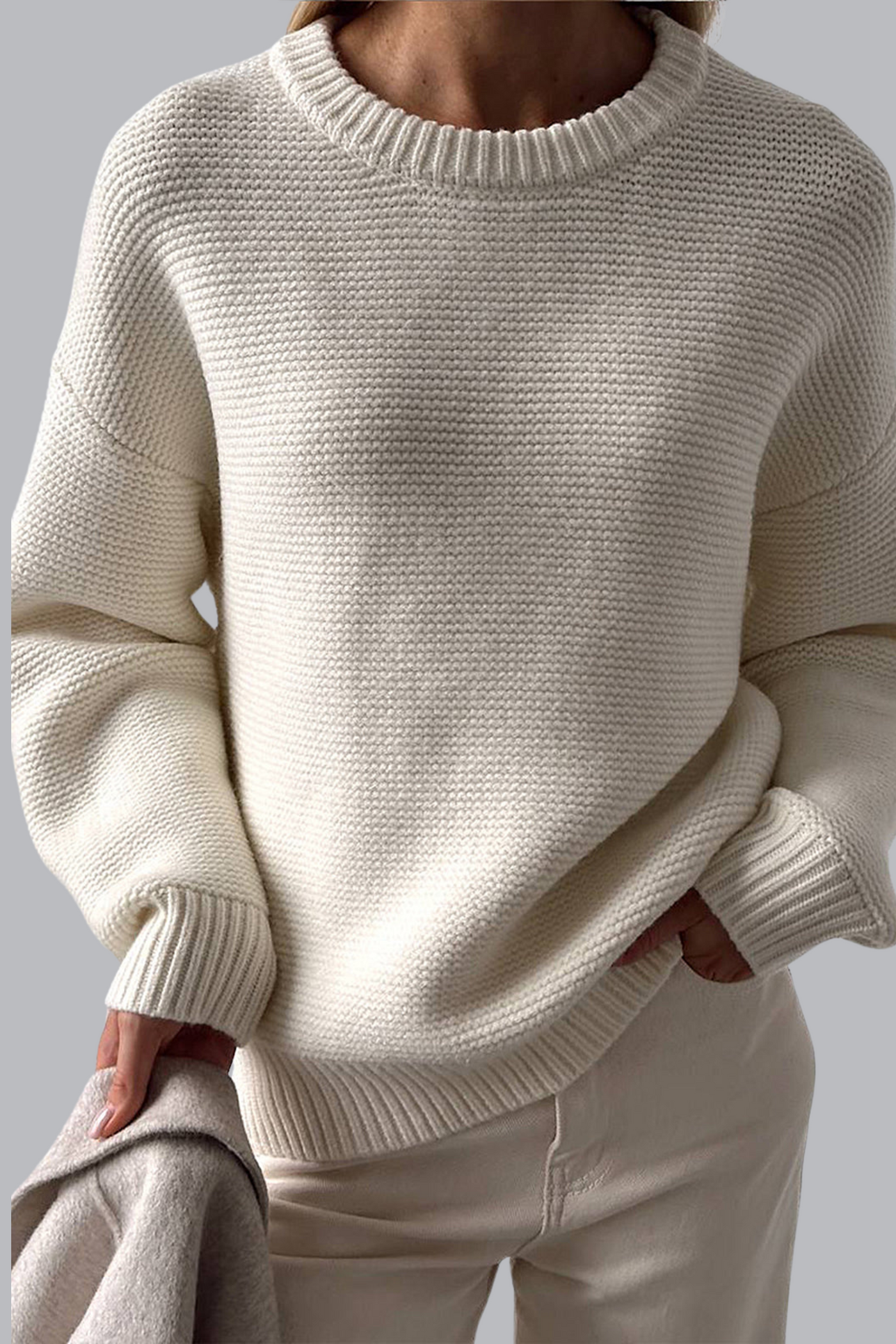 Maglia in misto cotone con meccanismo a maglia