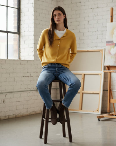 Giulia Moretti – Maglia in Lana Raffinata con Bottoni