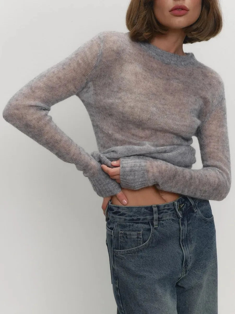 Fenra Maglia Girocollo in Mohair