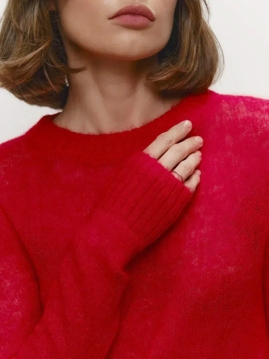 Fenra Maglia Girocollo in Mohair