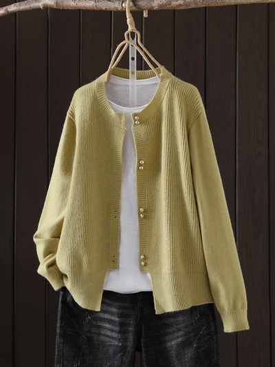 ELARA | CARDIGAN CON BOTTONI PERLA