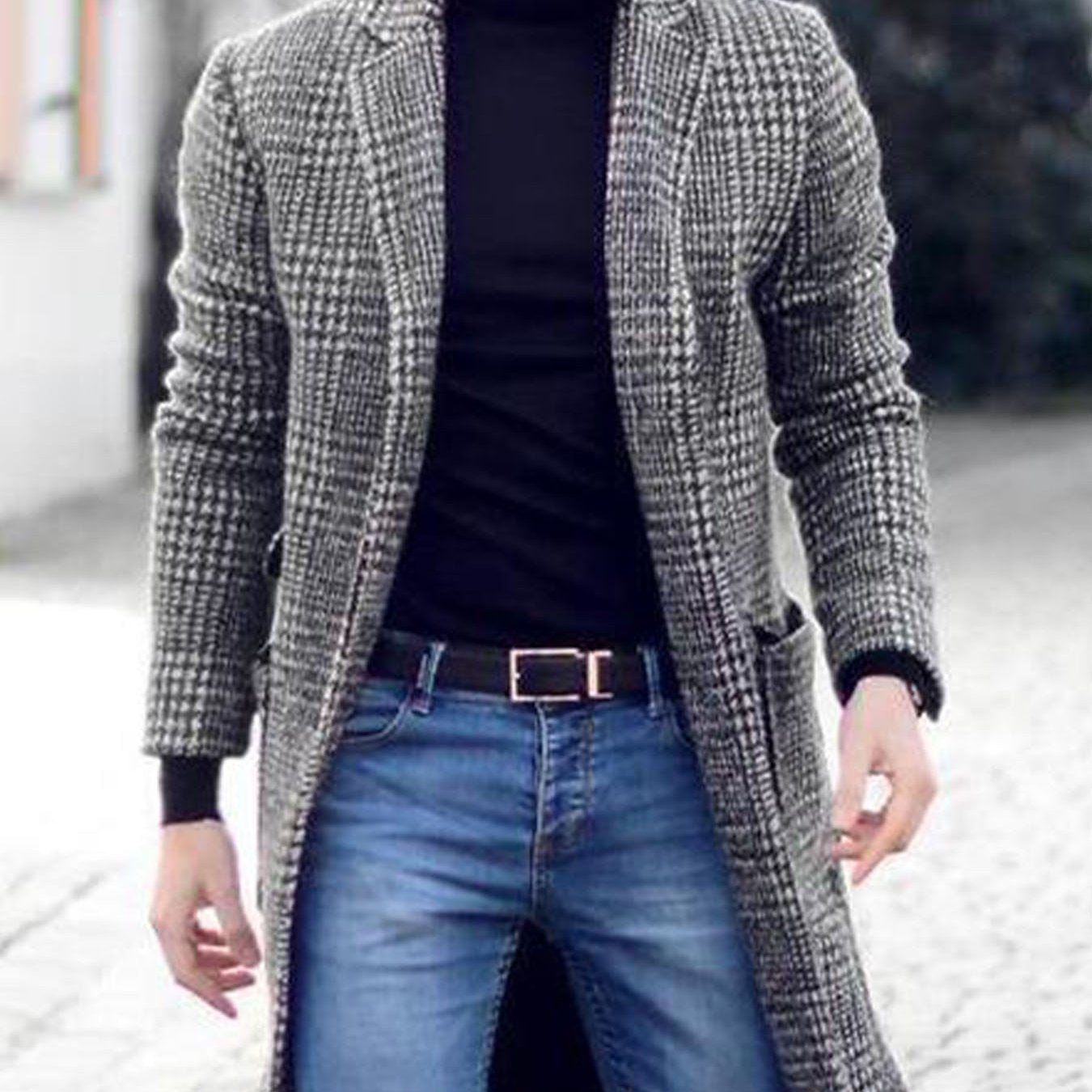 Adrien | Cappotto lungo a quadri