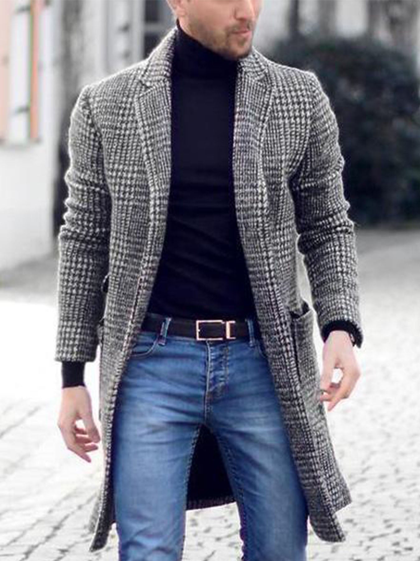 Adrien | Cappotto lungo a quadri